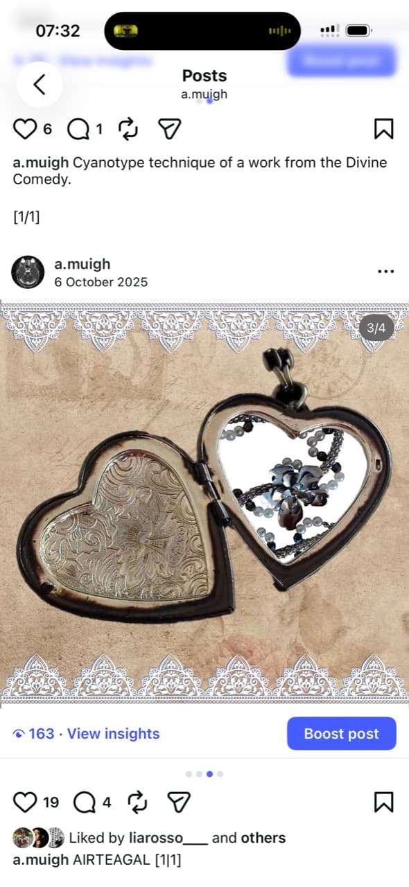 Screenshot showing a heart-shaped locket with beads and ornate border