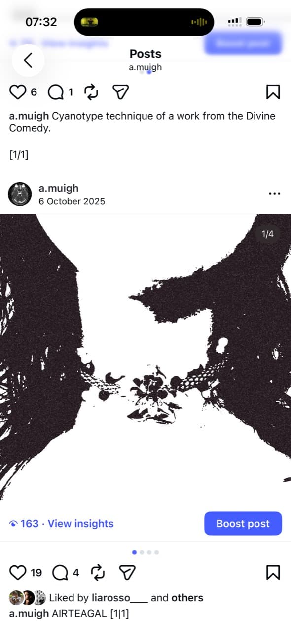 Screenshot showing a black and white negative-style crop of a necklace